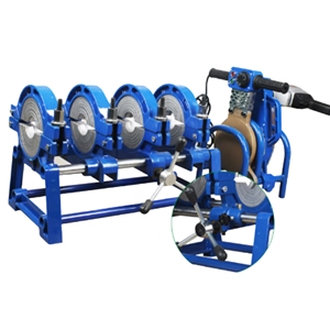 Gran oferta, máquina <span class=keywords><strong>Manual</strong></span> <span class=keywords><strong>manual</strong></span> de fusión en caliente, herramienta de soldadura a tope de tubería de PE 63-160/200, herramientas de soldadura completas de cuatro anillos - Product Image 1