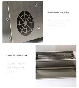 Four à barbecue portable sans fumée, machine à brochettes, pour stands commerciaux, pour brochettes de mouton rôti, en acier inoxydable, grilles de barbecue - Product Image 4