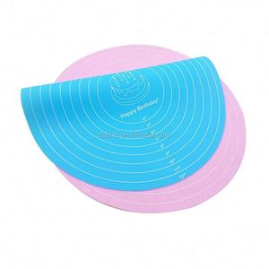 Printed Kitchen Silicon Cooking <b>Baking</b> Mat OEM & ODM 30cm Round Dough Pastry <b>Silicone</b> <b>Baking</b> Mat With Measurements - Product Image 3