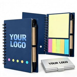 Custom Logo Kraft Paper <b>Notepads</b> Wholesale Creative Business Promo Gift Combination Sticky Notes Memo Pad Notepad With Pen - Product Image 1