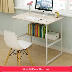 Meja Komputer Desktop sederhana rumah pelajar, rak buku kecil kombinasi meja belajar tunggal dapat diatur - Product Image 6