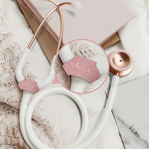 Стетоскоп с именем на заказ, бирка из искусственной кожи, стетоскоп, аксессуары для медсестер, подарки для врача, подарок - Product Image 5