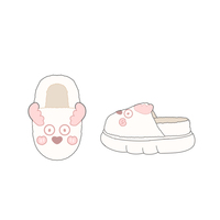 Sandales fermées Kawaii Chibi personnalisées, chaudes, douces, mignonnes et amusantes, en peluche de chat d'anime pour l'hiver, vente en gros