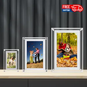 2024 New Wholesale 5 7 10.1 Inch Acrylic Digital Photo Frames Photo Video Player Online For Mother's Day Gifts