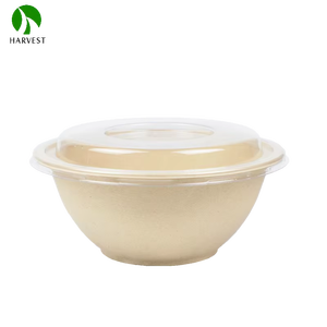 Offre Spéciale jetable biodégradable à emporter pulpe naturelle canne à sucre bagasse bol à salade rond boîte à lunch écologique avec couvercle - Product Image 2