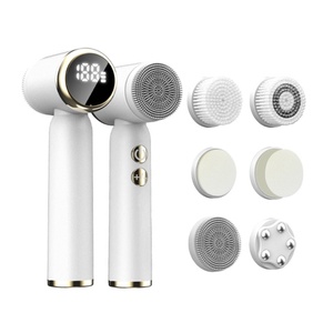Brosse nettoyante électrique sonique portable et étanche pour le visage, avec rouleau rotatif en silicone - Product Image 2