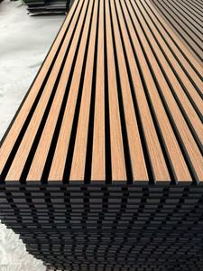 Paneles de pared acústicos de listones de madera modernos al por mayor estudio de oficina eficiente acabado de chapa interior insonorizado respetuoso con el medio ambiente - Product Image 4