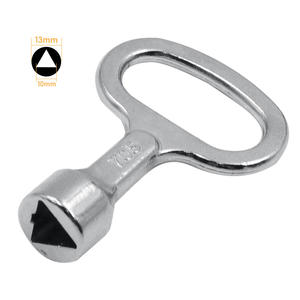Clé clé <span class=keywords><strong>universelle</strong></span> ascenseur porte serrure Valve clé utilitaire plombier <span class=keywords><strong>Triangle</strong></span> clé pour armoires électriques compteurs d'eau vannes - Product Image 6