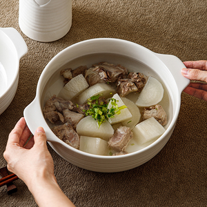 Tazones de Cerámica de Alta Gama, Gran Capacidad, Estilo Europeo, Ecológicos, Certificados BSCI/LFGB, Diseño de Sopa con Doble Asa, Nuevo - Product Image 4