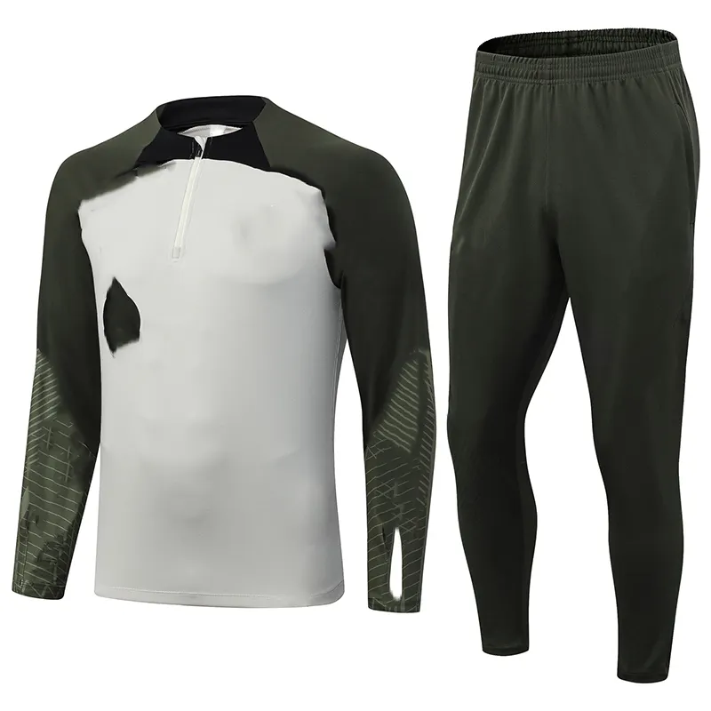 Joggingpak Groothandel 2023 Nieuw Voetbal Trainingspak Sport Maillot De Foot Sweater Training Kleding Survement Kids & Adults