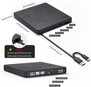 Lecteur de <span class=keywords><strong>Blu</strong></span>-<span class=keywords><strong>ray</strong></span> 3D haute vitesse, lecteur/graveur de CD/DVD externe, graveur de disques <span class=keywords><strong>Blu</strong></span>-<span class=keywords><strong>ray</strong></span>, lecteur de DVD externe - Product Image 2