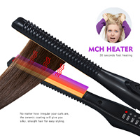 Fer à friser fin pour hommes, plaque en titane, Pixie, 2 en 1, Mini lisseur pour cheveux courts, 1/3, 8mm, 3/10 pouces