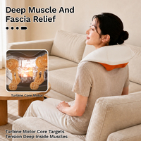 Masseur sans fil pour le cou et les épaules avec chaleur, pétrissage Shiatsu, rechargeable Type-C, massage des tissus profonds portable pour le bureau