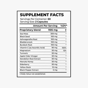 Meilleures ventes Améliorer le système immunitaire et digestif Supplément d'ashwagandha et d'algues marines pour hommes Capsules multivitaminées - Product Image 2