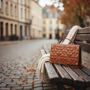 Bolso Bandolera Gisela Blanco para Mujer, Correa Única, Diseño Vintage a Rayas, Cuero Genuino, Impermeable, para Uso Diario en Verano e Invierno - Product Image 2