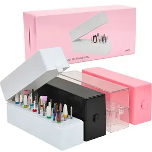 Offre Spéciale 30 trous Nail Art perceuse boîte de rangement meulage tête de vernis porte-embout affichage ongles forets organisateur support à ongles