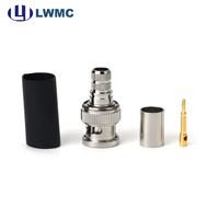Conector Macho BNC LWMC para Cable LMR300 de hasta 4GHz VSWR 1.30:1 Máx.