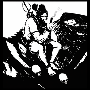 Tapisserie imprimée 100% coton, affiche du Seigneur Shiva fumant, décoration murale, art mural indien, décoration murale hippie - Product Image 1
