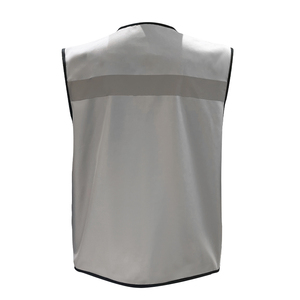 Chaleco de Seguridad CITICITY de Alta Visibilidad, Gris, de Poliéster, con Múltiples Bolsillos, Cierre Frontal con Cremallera y Tiras Reflectantes - Product Image 4