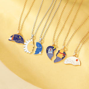 Vendita creativa su misura <span class=keywords><strong>cuore</strong></span> inciso <span class=keywords><strong>serie</strong></span> Splicing ciondolo di moda gioielli collane per gli uomini - Product Image 6