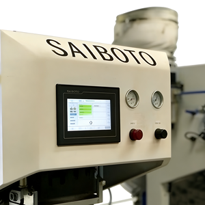 石膏粉工場向け高再現性・レシピ保存機能付き自動バルブ式口部充填機 - Product Image 2