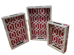 Bandeja de Servir Rectangular Hecha a Mano con Incrustaciones de Hueso, Ecológica y Personalizada, de Fabricante Profesional, para Regalos Personalizados de Exportación - Product Image 3