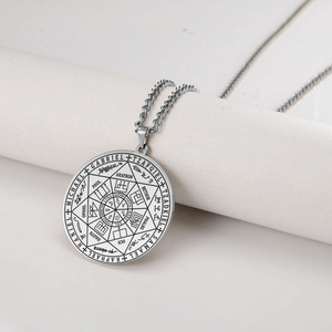 Fashion Stainless Steel Amulet Jewelry Mars <strong>Jupiter</strong> Saturn Pentagram Stainless Steel Necklace Men - Product Image 4