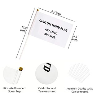 Promoción Venta al por mayor Fútbol Deportes Aficionados Mini Mano Ondeando Bandera Suiza Banderas de mano suizas - Product Image 6