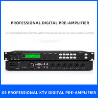 URX X5 Pre-Effect Digital Preamp Efek Mixer Suara Profesional Prosesor Audio untuk Karaoke KTV Dilengkapi dengan Perangkat Lunak PC