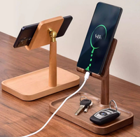 Produits cadeaux tendance 2026 en gros, support de téléphone portable en bois naturel personnalisé avec logo pour tablette, iPad, téléphones
