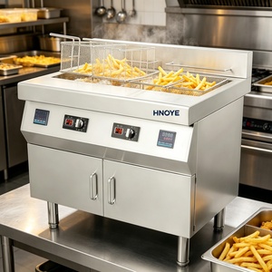 Freidora Eléctrica Comercial de 4 Cestas 220V Independiente para Pescaderías y Restaurantes de Papas Fritas, de Alta Resistencia - Product Image 1