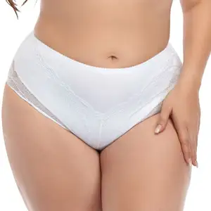 Plus Size Dames Kleding Panty Womans Ondergoed Kant Slipje Naadloze Hoge Taille 2xl 3xl 4xl 5xl Sexy Lingerie Voor Dikke Vrouw