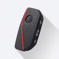 Housse de clé de voiture en silicone lumineux de qualité supérieure pour BMW - Anti-rayures, boutons lumineux dans le noir, protection de la télécommande intelligente