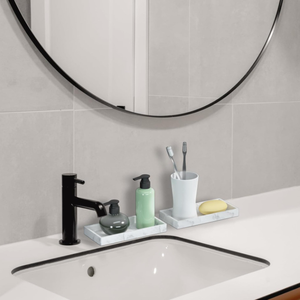Tùy chỉnh Silicone Vanity khay đá cẩm thạch trắng Countertop lưu trữ dresser đồ trang sức vòng món ăn chủ Silicone phục vụ Khay lưu trữ khay - Product Image 4