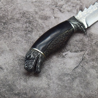 Couteau à lame fixe en acier Damas de qualité supérieure Bochen, manche en bois d'ébène, cadeau, camping en plein air, fabricant OEM ODM