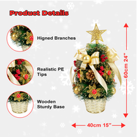 Acryl-Metall Musikalischer Kreativer Weihnachtsbaum Mini-Ornament-Teppich für Weihnachtsbäume