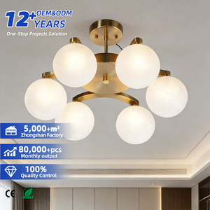 Modern Elegant Geometric Circle G9 Pendant <b>Light</b> 6 <b>Light</b> Gold Metal Globe Glass Shades Luxury Chandelier for <b>Dining</b> Living Room - Product Image 1