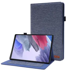 三星Galaxy Tab A9 Plus 2023 11英寸平板电脑外壳超薄织物聚氨酯皮革外壳，带支架保护平板电脑外壳