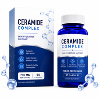 Capsules de complexe de céramides à formule personnalisée 700 mg avec acide hyaluronique, vitamine C, zinc, restaurateur de barrière cutanée, fabricant