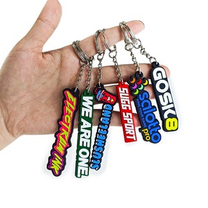 Llaveros de PVC Suave con Logotipo Personalizado, Sin Pedido Mínimo, Llavero de Silicona 3D de Goma, Anillo de Llaves Personalizado, Cadena Promocional - Product Image 1