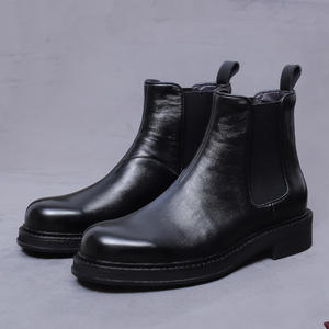 Nouvelles chaussures tendance pour hommes, bottes en cuir de vache pour hommes, bottes courtes, chaussures habillées pour hommes, durables et antidérapantes, bottes d'automne - Product Image 4
