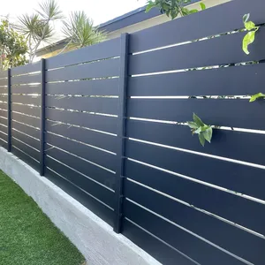 Outdoor Aluminium Garden Fencing Prices Aluminium Post Slat Fence Panels Privacy Aluminium Fence With Horizontal Slats