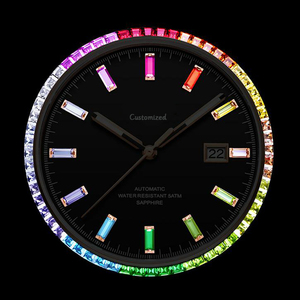Reloj de Pulsera de Acero para Hombre, Reloj Mecánico Automático con Bisel Arcoíris de Moda - Product Image 3