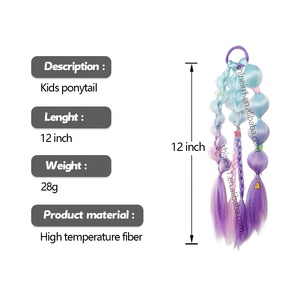 Shinein - Nueva Extensión de Cabello Trenzado de 12 Pulgadas con Color Degradado para Niños, Extensión de Cabello Trenzado de Ganchillo con Burbujas para Niños - Product Image 2
