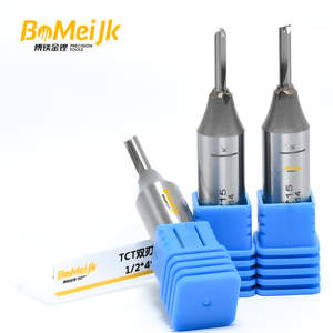 BoMeiJK <span class=keywords><strong>Fraise</strong></span> droite TCT à 2 dents, <span class=keywords><strong>extra</strong></span> <span class=keywords><strong>longue</strong></span> durée de vie, en carbure résistant à l'usure - Product Image 1