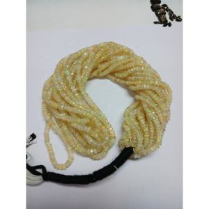 Natural 4-6mm AA calidad Natural amarillo Welo Arco Iris fuego etíope ópalo Fected Rondelle Beads Strand 16 pulgadas de longitud larga - Product Image 6