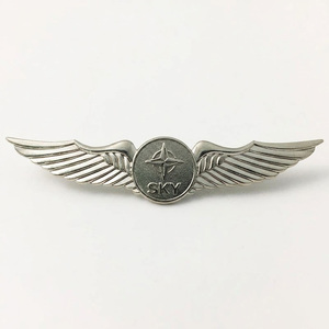 Insignia de Solapa de Metal con Diseño 3D Personalizado de Fábrica, Broche de <span class=keywords><strong>Pecho</strong></span> para Uniforme de Aviador, Alas de Avión, Pin de Solapa, Pegatina Impresa de Aviación - Product Image 3