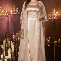 Robe Abaya turque en deux pièces pour femmes grandes tailles, col rond, manches chauve-souris, ceinture, longue, luxueuse, ornée de perles et de dentelle brodée