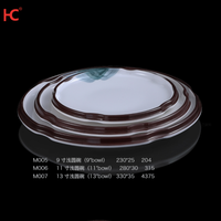 M005 vente en gros de vaisselle classique chinoise durable en mélamine 100% en plastique de qualité alimentaire plat d'assiette durable parties rondes