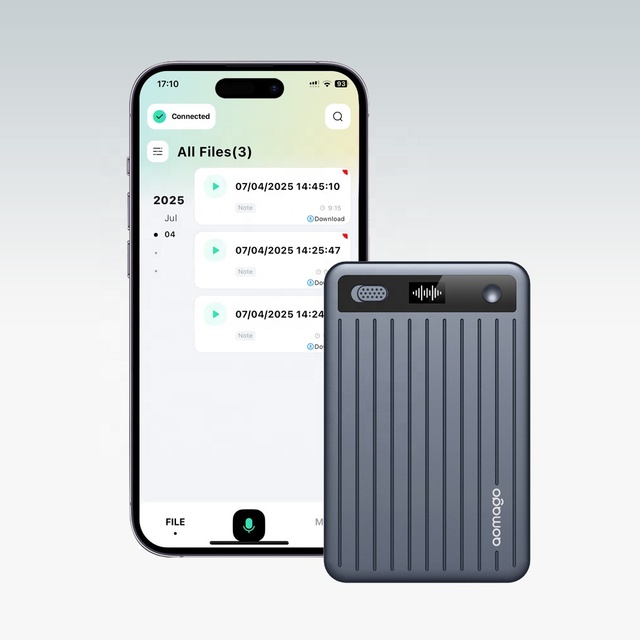 AI Voice Recorder and Note Taker Built-in Magnetic Phone Call Dictaphone with AI Voice Transcribe